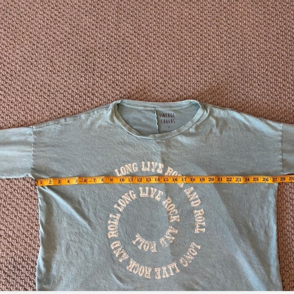 Vintage Blue Boxy 3/4 Sleeve Sweatshirt - Picture 4 of 5